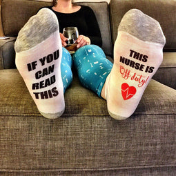 4 Pack Fuzzy Socks, this nurse is off duty